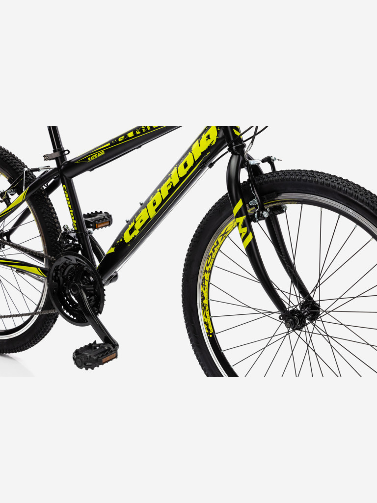 Велосипед CAPRIOLO MTB RAPID (3 X 6), рама сталь 13'', колёса 24'' (чёрный - жёлтый)
