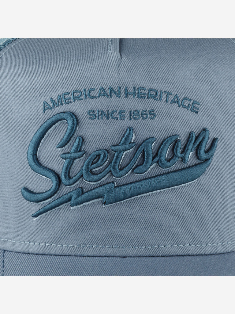 Бейсболка с сеточкой STETSON 7751171 TRUCKER CAP AMERICAN HERITAGE CLASSIC (голубой)