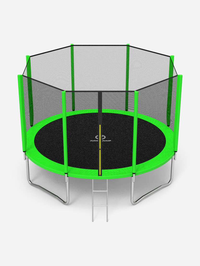 Батут детский каркасный JUMPY JUMP с защитной сеткой диаметр 366 см зеленый