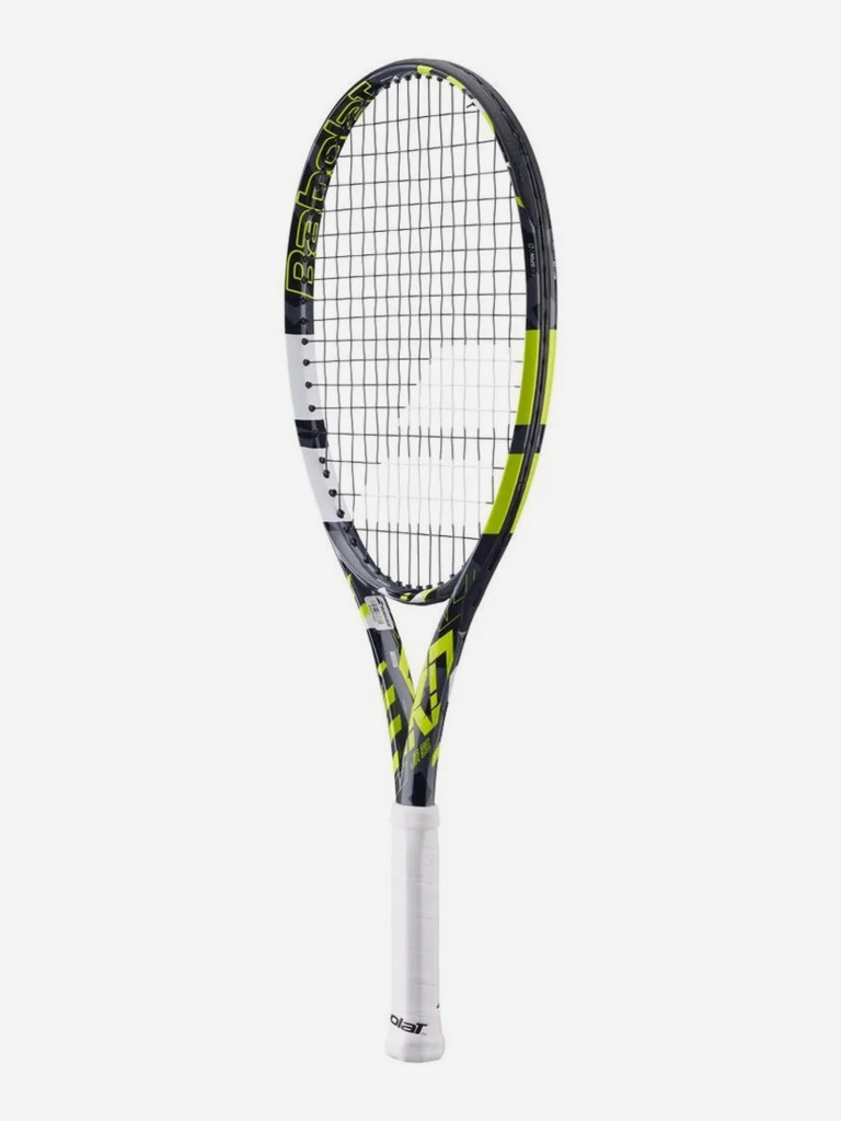Ракетка для большого тенниса Babolat AERO JUNIOR 25 (2024), с натяжкой, ручка 000,серый/желтый