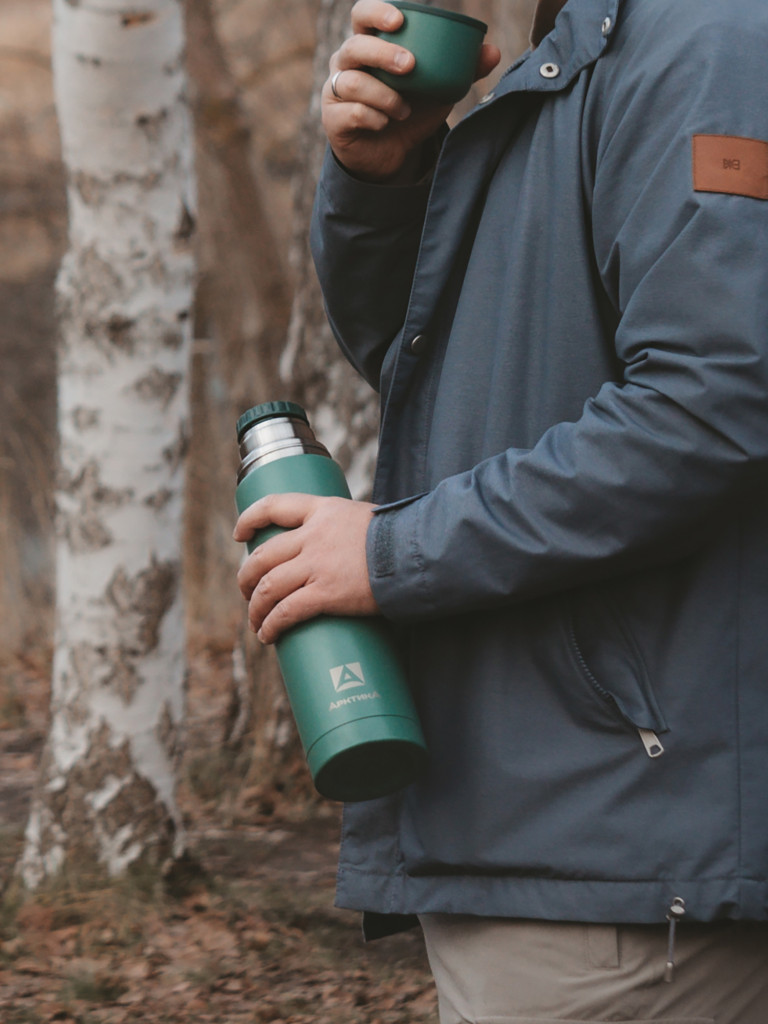 Термос вакуумный Арктика 1 л, хвоя