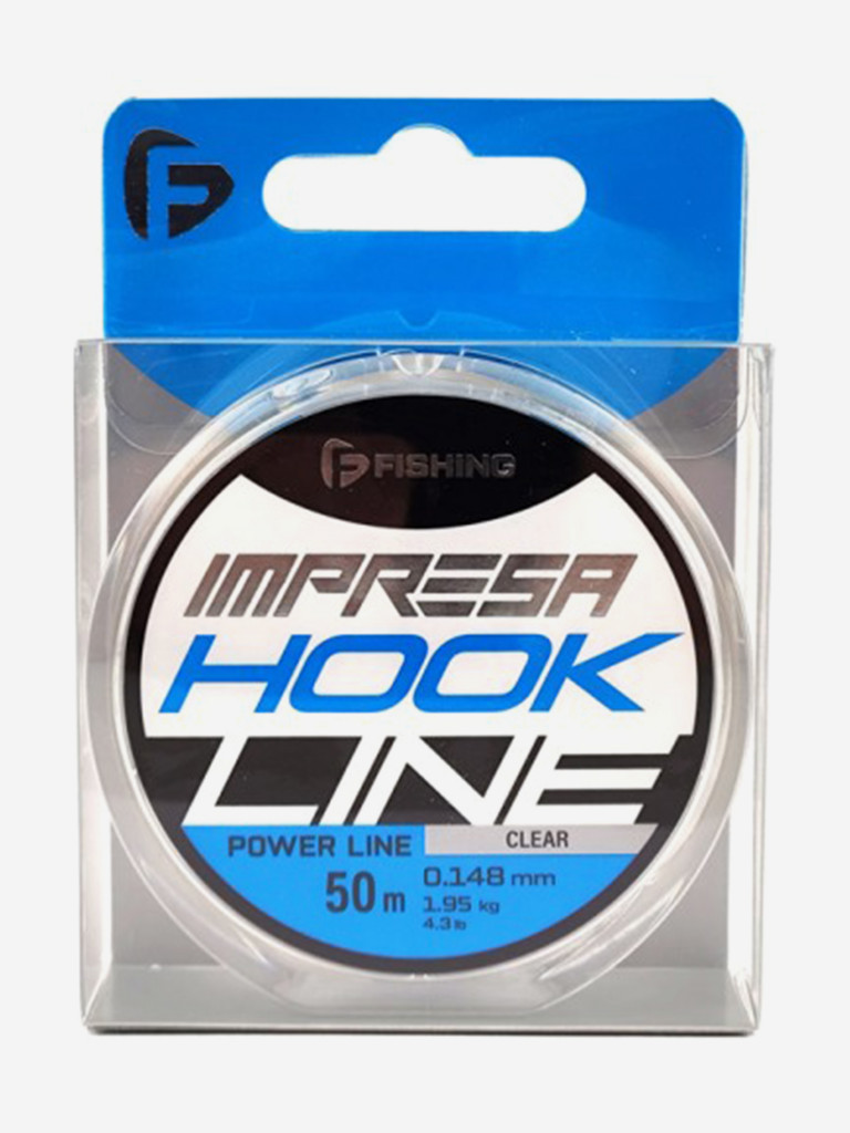Леска F-FISHING Impresa Hook Line Clear 50м 0,148мм 1,95кг/4,3lb
