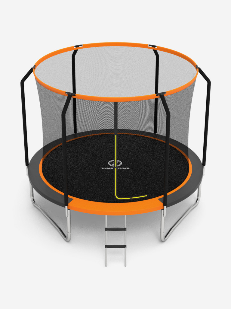 Батут детский каркасный JUMPY JUMP с защитной сеткой диаметр 306 см оранжевый