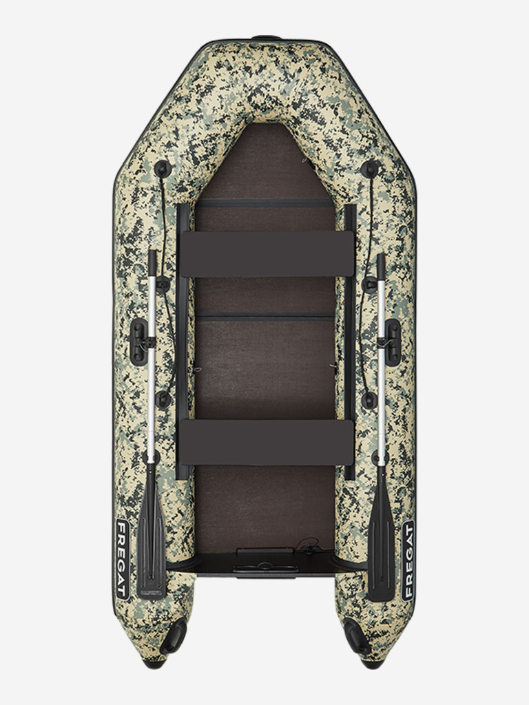 Лодка ПВХ под мотор Фрегат 300 Е, сварные швы, камуфляж