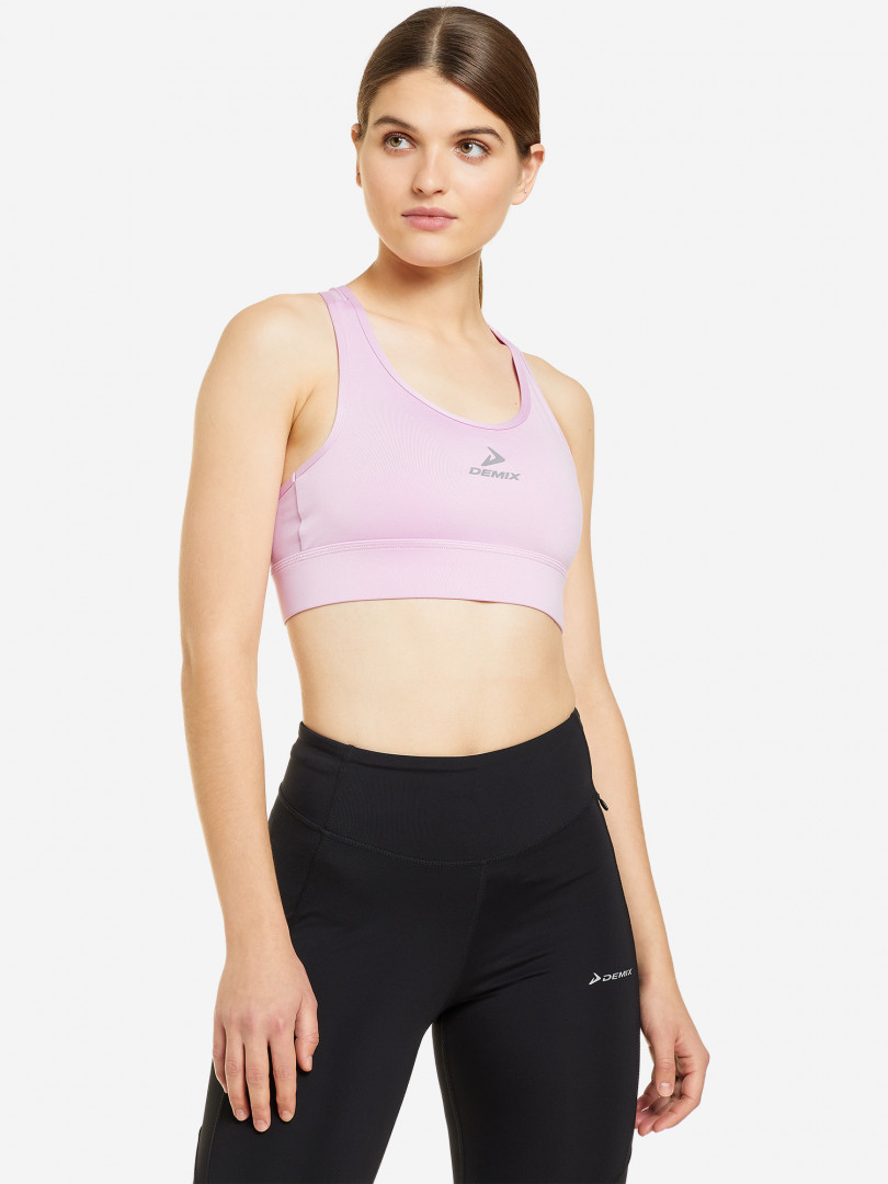 фото Спортивный топ бра demix activemove essentials longline, розовый