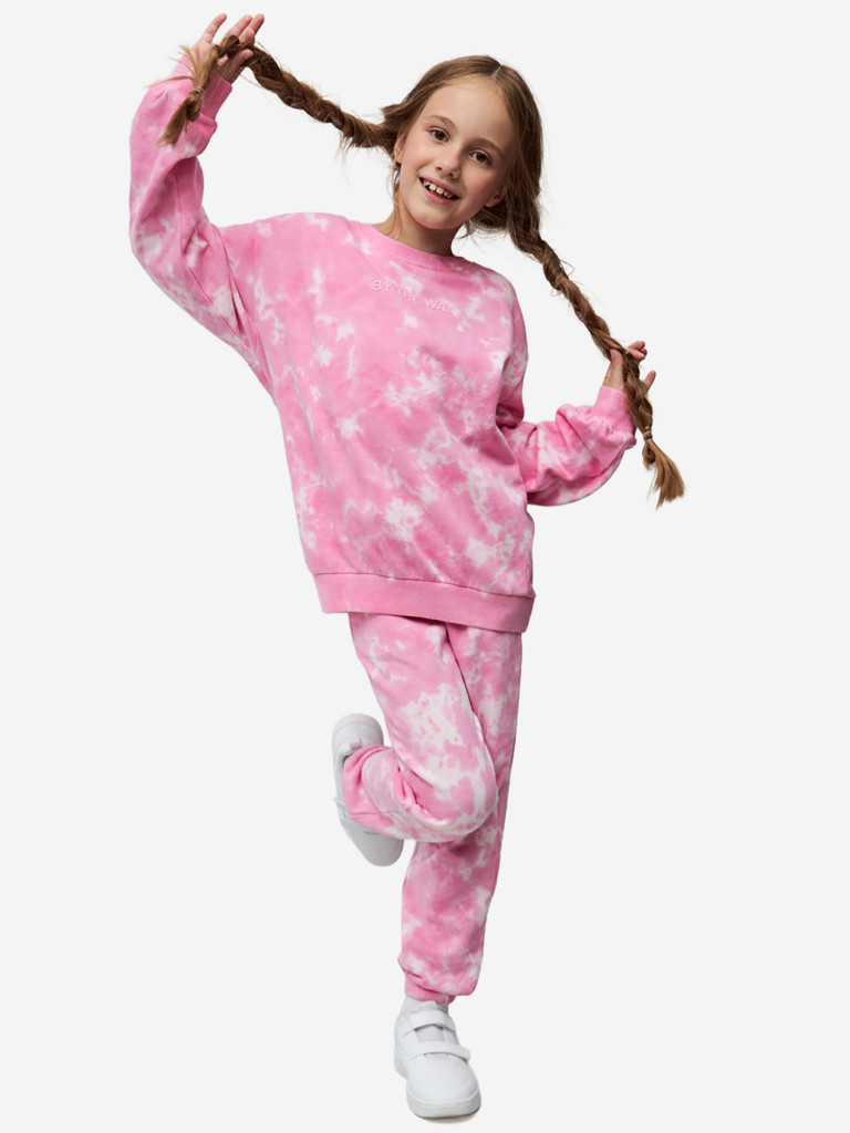 Свитшот с принтом tie dye для девочек TOTTI KIDS