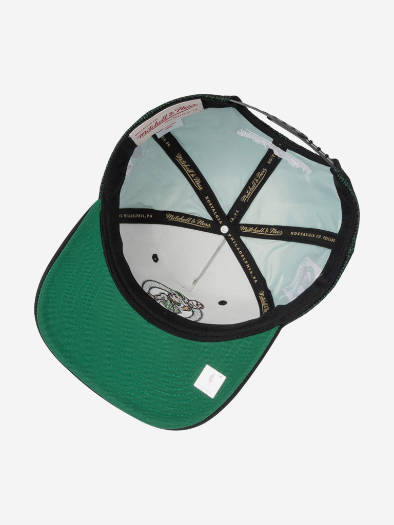 Бейсболка с сеточкой MITCHELL NESS HT11505-BCEBLCK Boston Celtics NBA (черный)