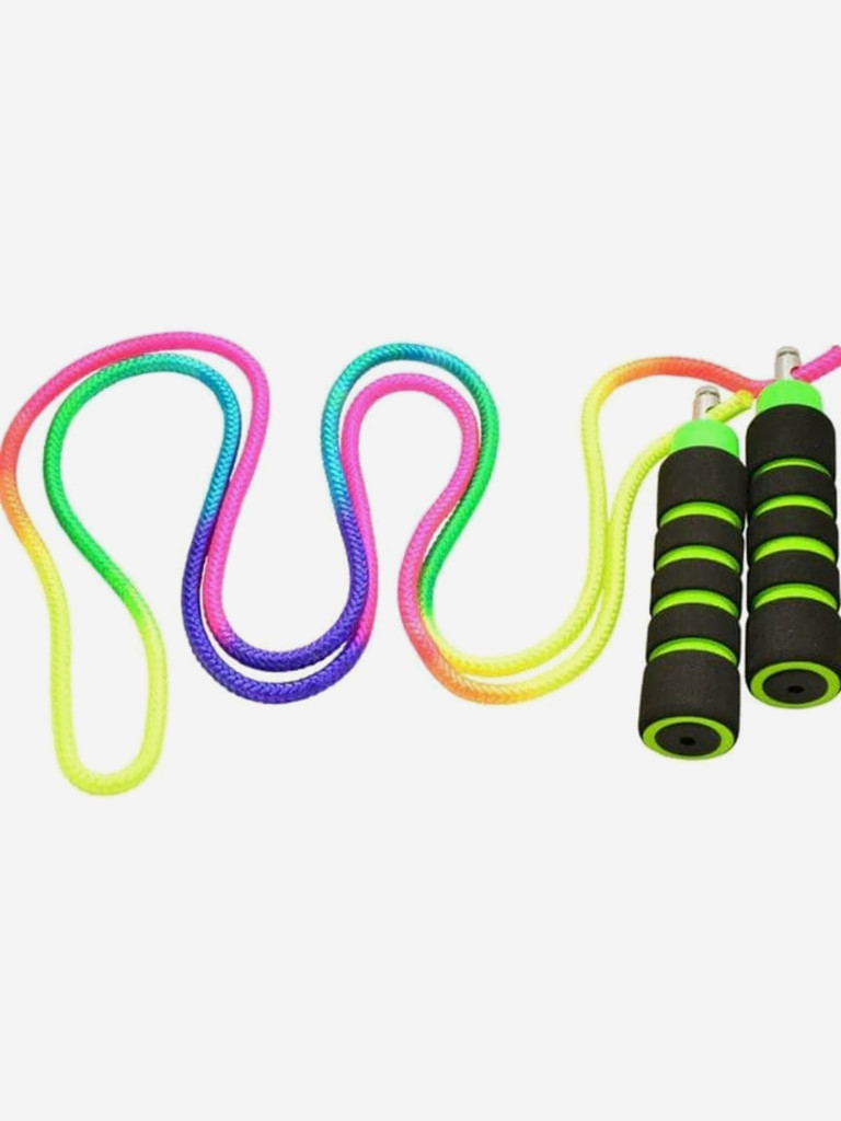 Elite Jumps, радужная скакалка из плетеного нейлона, Rainbow Tie-Die Cloth Rope, 8 футов (244 см)
