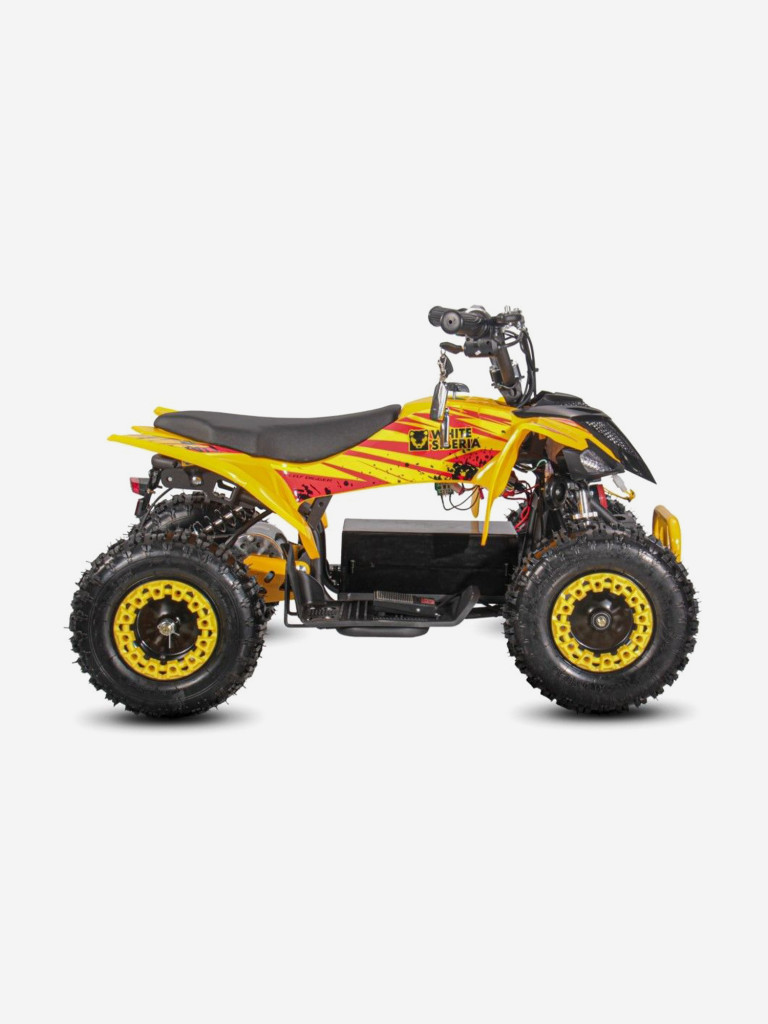 Детский электроквадроцикл White Siberia Sneg Leto R 1000W 36V 12Ah желтый