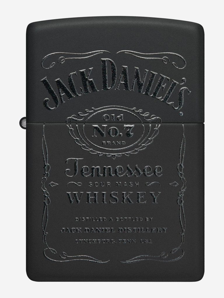 Подарочный набор ZIPPO Jack Daniel's WPL and Pouch Gift Set - Зажигалка бензиновая Zippo Black Matte + Чехол из натуральной кожи