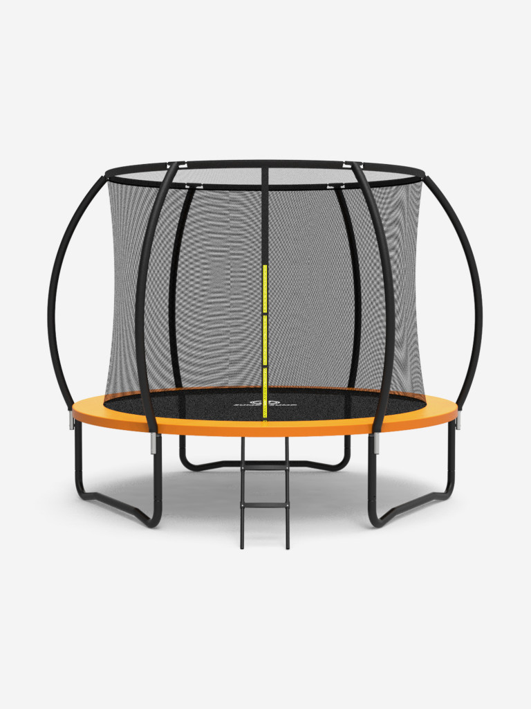 Батут детский каркасный JUMPY JUMP с защитной сеткой диаметр 306 см оранжевый