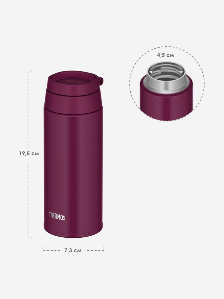 Термокружка с ручкой 500 мл THERMOS JOO-500 бордовая