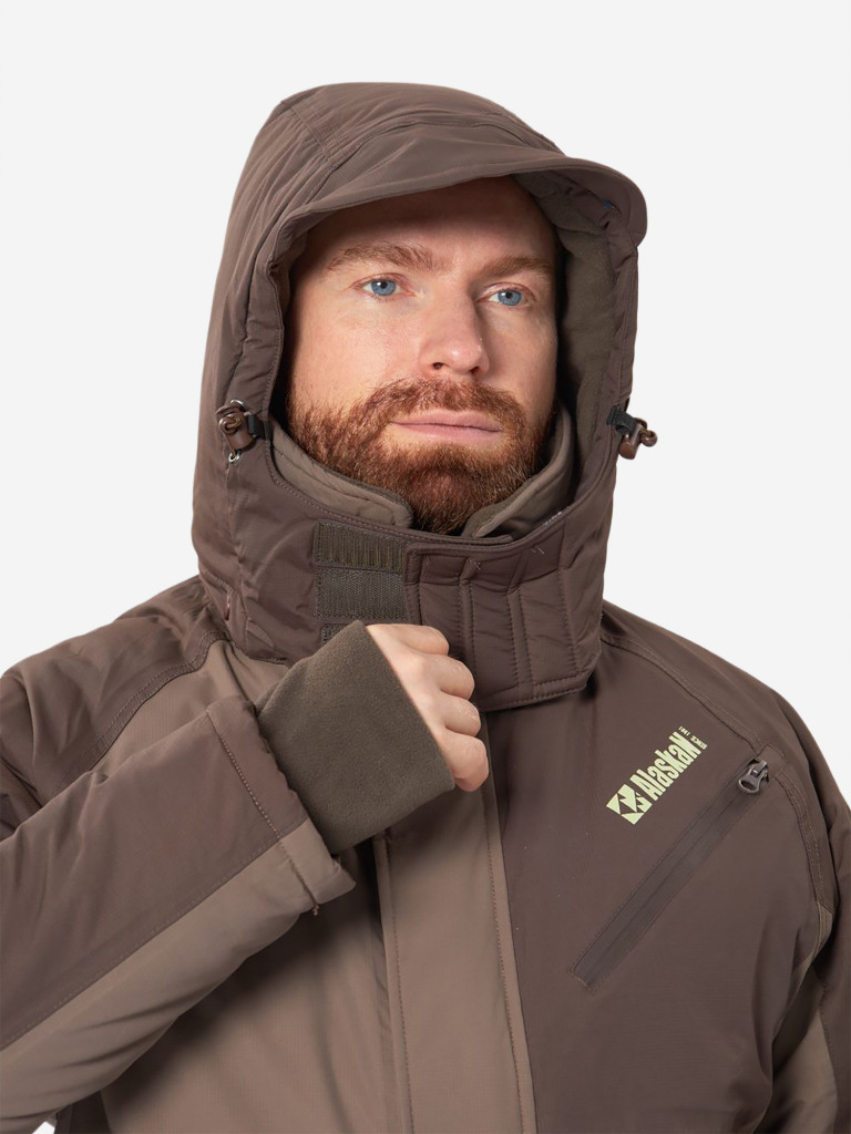Костюм зимний Alaskan Russian Mission FS хаки/коричневый (куртка+полукомбинезон) для рыбалки и охоты