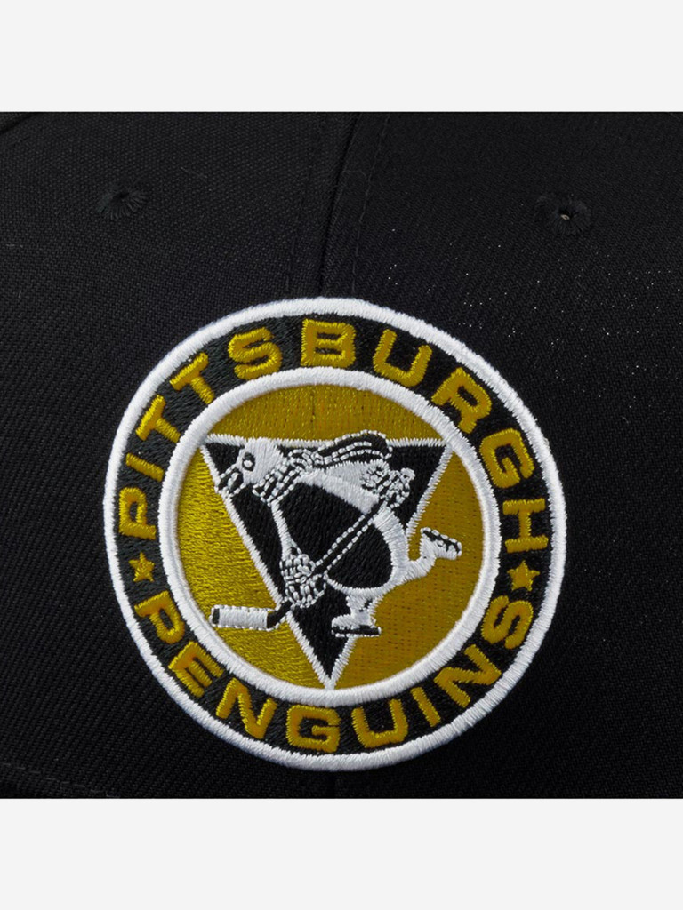 Бейсболка с прямым козырьком MITCHELL NESS 6HSSDX22015-PPEBLCK Pittsburgh Penguins NHL