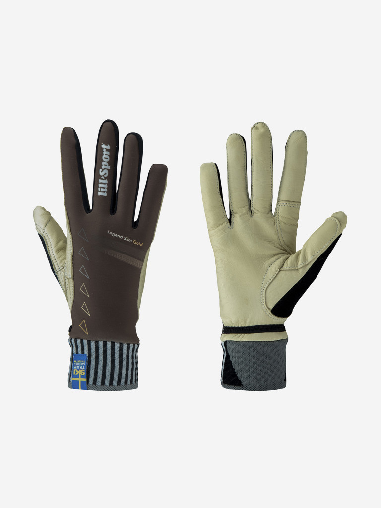 Гоночные лыжные перчатки Lillsport, модель Legend Slim Gold Brown