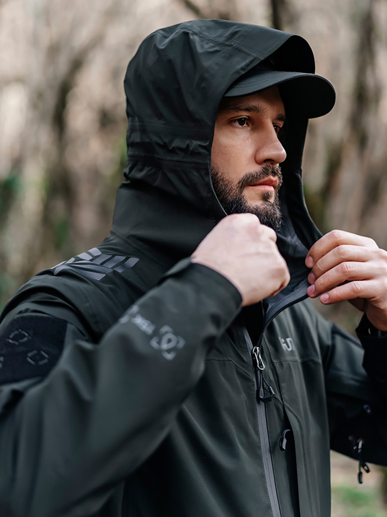 Куртка мембранная мужская H.U.T. KIVACH для охоты, темно-зеленая