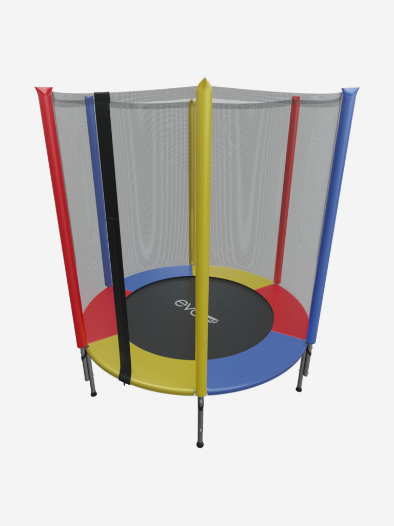 Батут каркасный EVO JUMP COLOR 4,5ft с внешней сеткой, диаметр 140 см