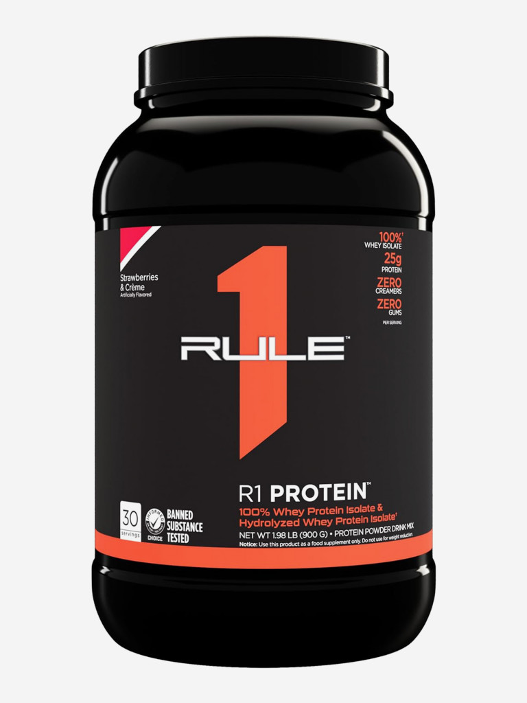 Протеин Rule 1 Protein, 900 г, Клубника со сливками