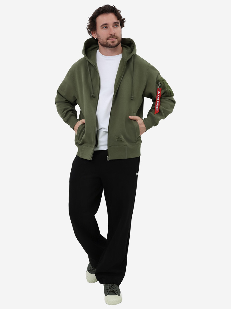 Толстовка с капюшоном на молнии Utility Pocket Full Zip Up Alpha Industries