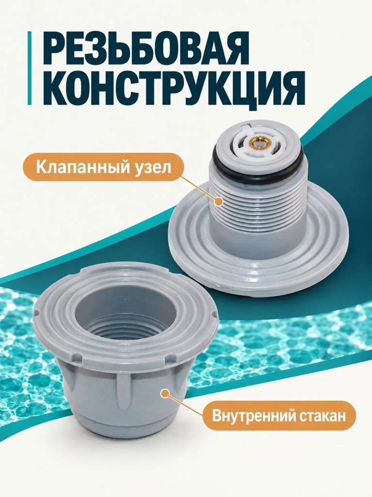 Клапан сброса давления Mariva для лодки ПВХ, предохранительный, 4.6-6 PSI, серый