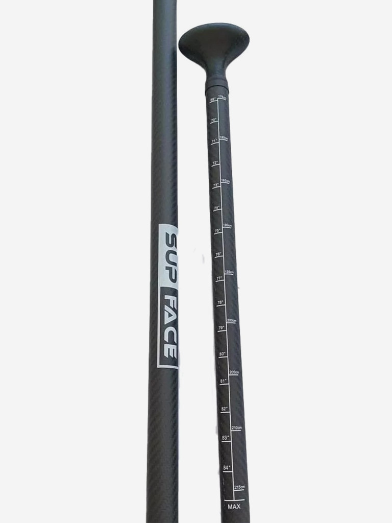 Весло для SUP SUP face, карбоновое, 3-частное, черное, нейлоновая лопасть