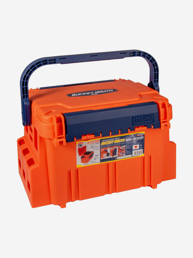 Ящик рыболовный Meiho BUCKET MOUTH BM-5000 оранжевый 440×293 ×293