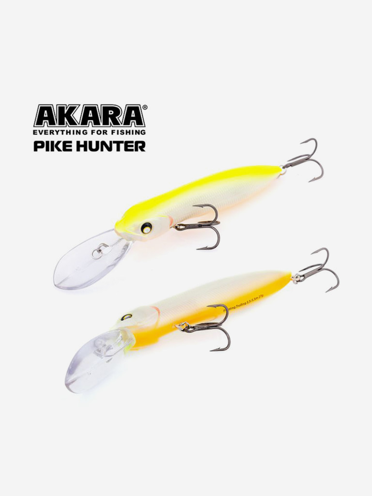Воблер Akara Pike Hunter 120F минноу плавающий для троллинга на щуку, судака, сома 27гр A125