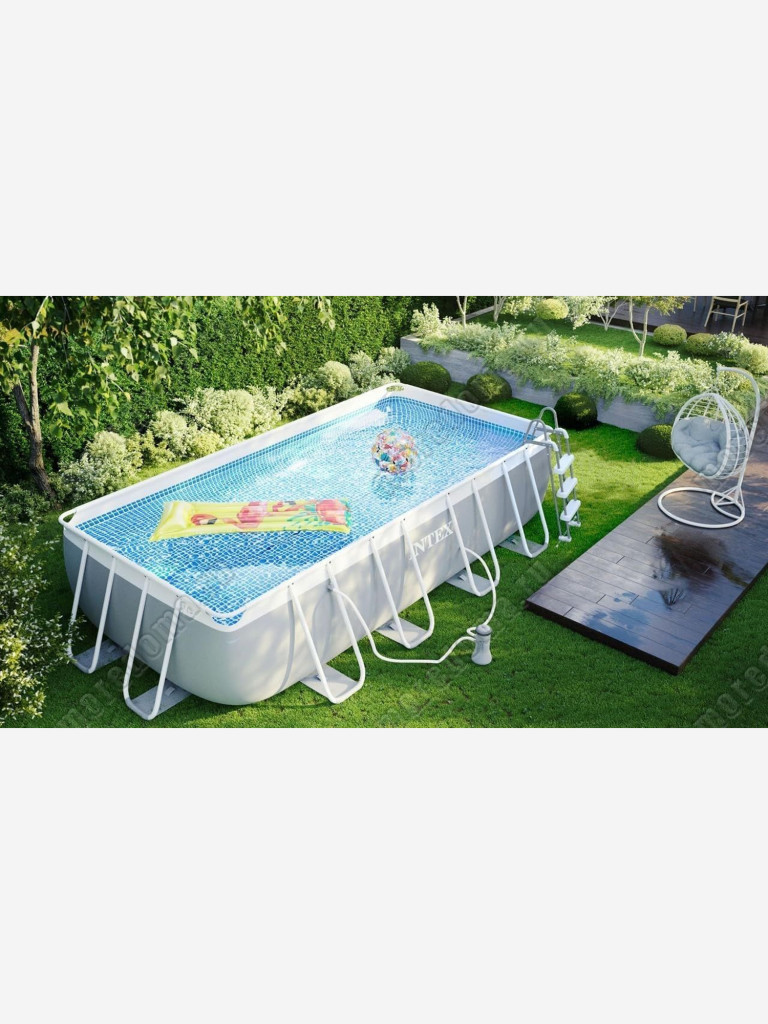 Каркасный бассейн Intex 26790 Prism Frame (400х200х122см) фильтр-насос, лестница