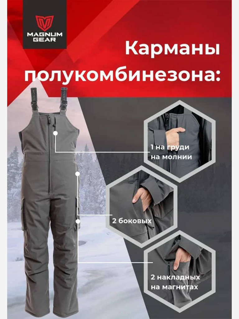 Костюм для охоты MAGNUM GEAR HUSKY 2.0 -40° C серый