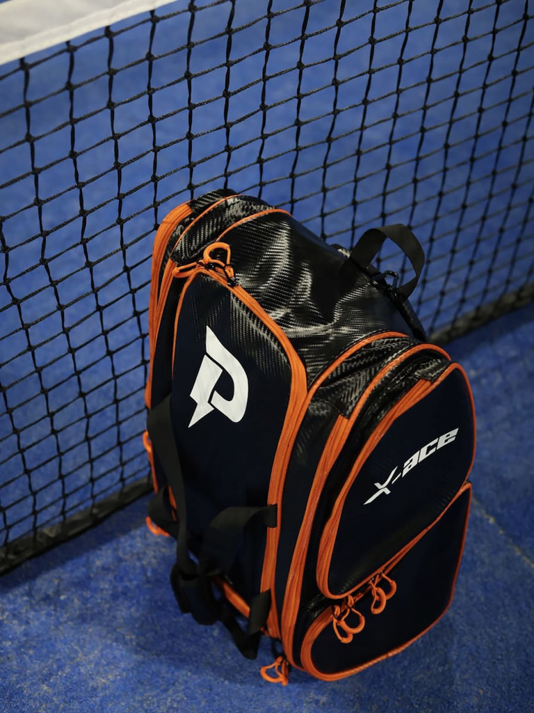 Спортивный рюкзак для падел-тенниса, черно-оранжевый