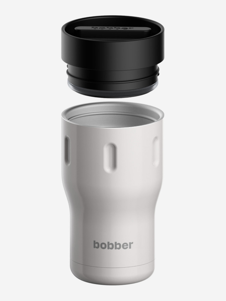 Термокружка вакуумная BOBBER Tumbler 350 мл, крышка 360, тепло до 6 часов, серый