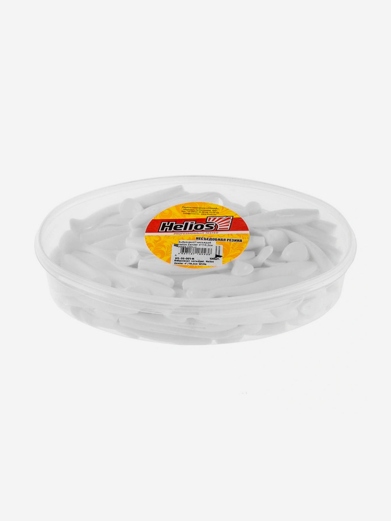 Мягкая приманка Helios Zander, 4" / 10,2 см, White, 100 штук (HS-36-001-N)