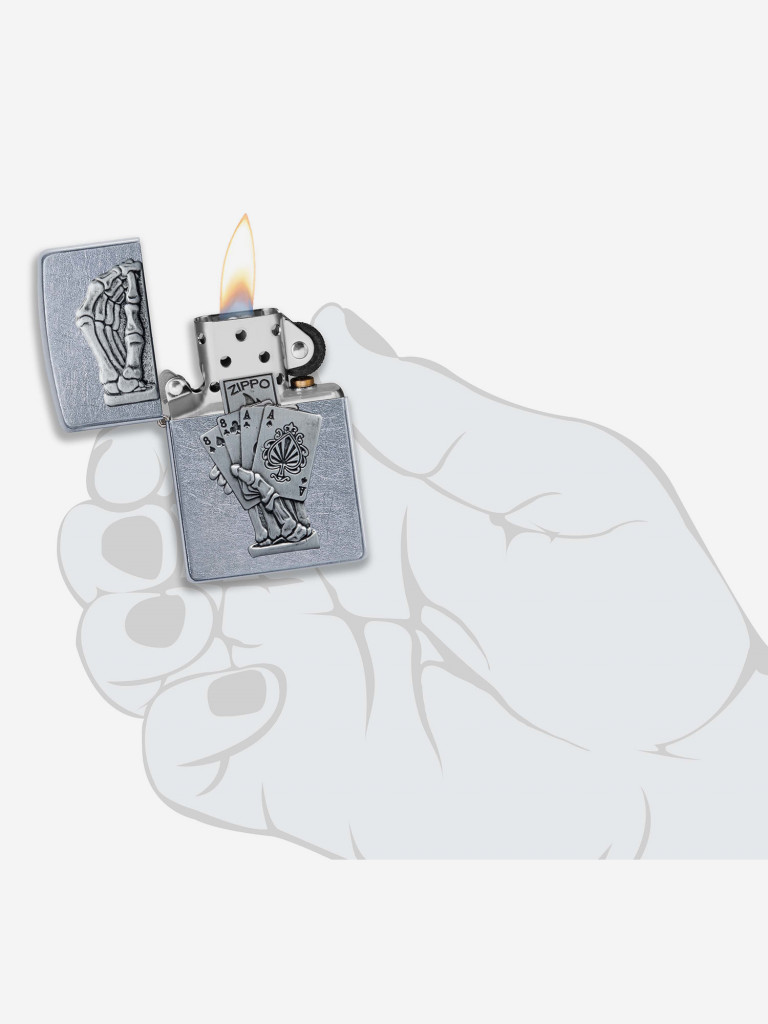 Зажигалка бензиновая ZIPPO 49536 Dead Mans Hand Emblem