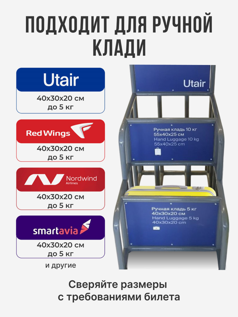 Чемодан Tevin XS ручная кладь пластиковый неубиваемый