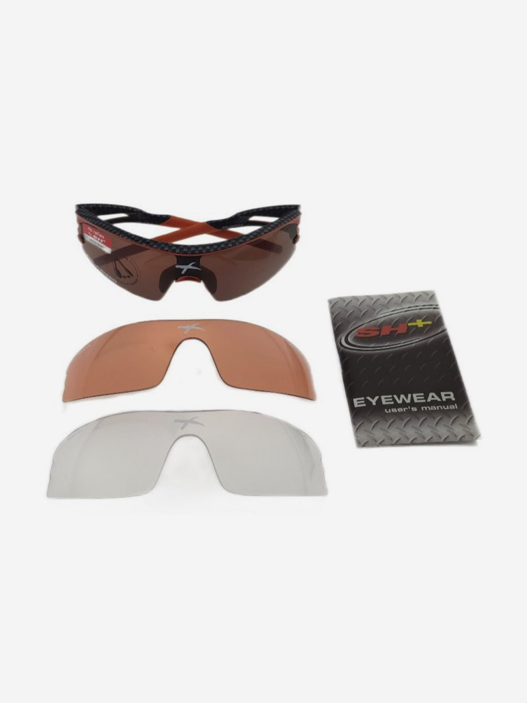 Спортивные очки SH+ RG 4600 carbon/orange polarized (+2 доп. линзы)
