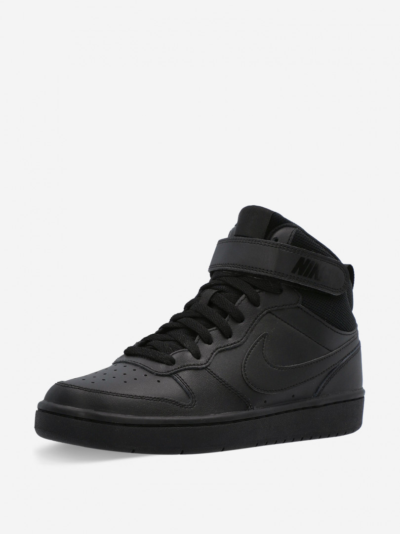 фото Кеды детские nike court borough mid 2, черный