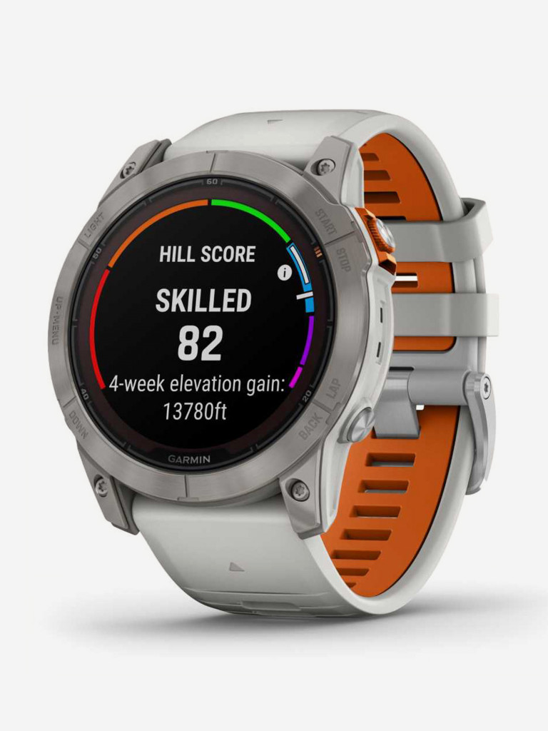 Спортивные часы Garmin Fenix 7X Pro Sapph Sol Ti w/Gray/Orange Band (010-02778-15G)