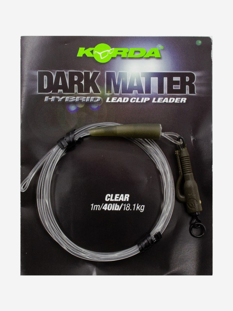 Монтаж готовый KORDA Dark Matter Leader Hybrid Lead Clip Clear 40lb 1м