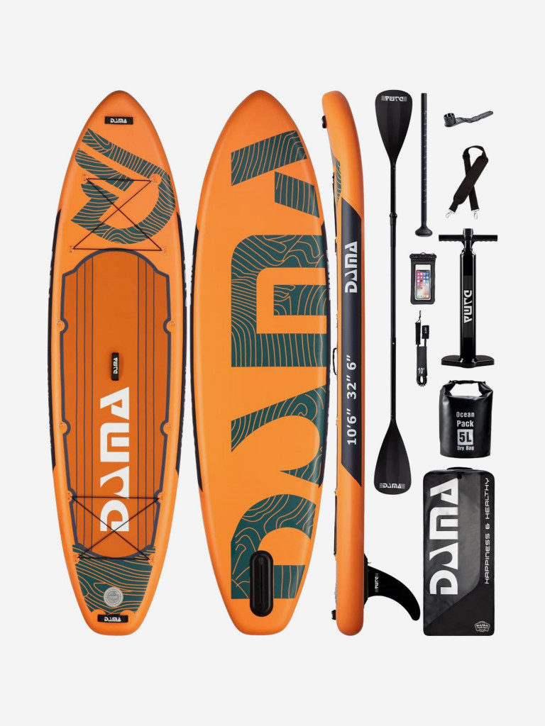 Надувной SUP-борд DAMA ADVENTURE SERIES ORANGE, 10'6" 320*81*15 см сапборд