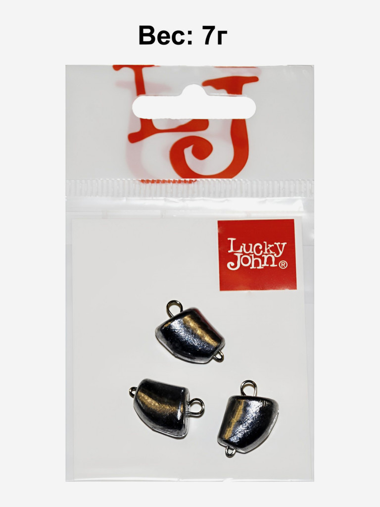 Грузила рыболовные LUCKY JOHN головки разборные CLOVE SMALL 7г, набор 3шт
