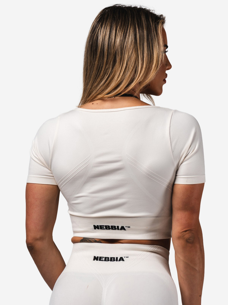 Топ спортивный женский NEBBIA Shaping Crop Top FLOW SEAMLESS 499
