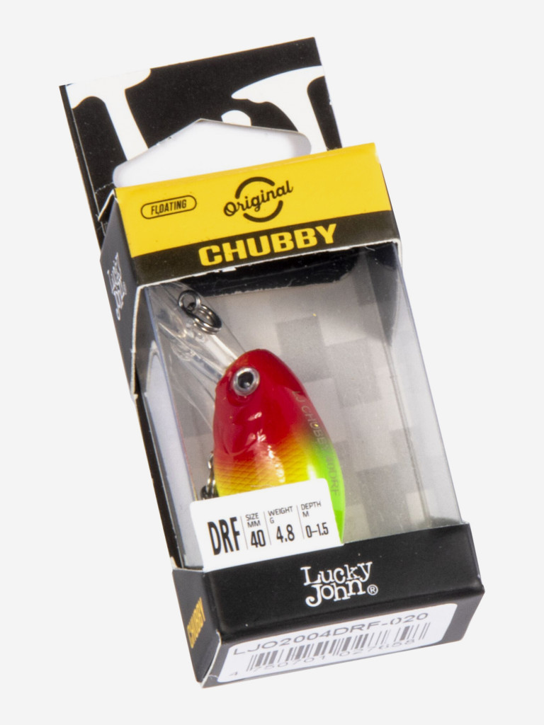 Воблер LUCKY JOHN Original CHUBBY DR F, длина 04 см, крэнк для щуки, голавля, жереха, язя, окуня