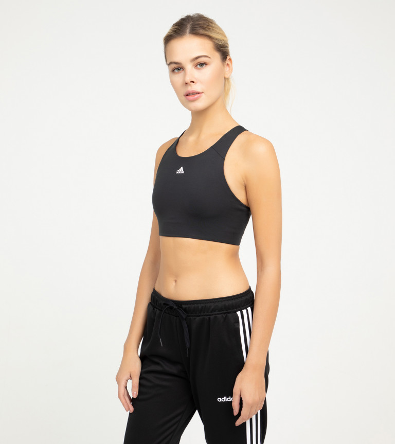Топ бра спортивный adidas Ultimate Alpha FL2383 черный цвет