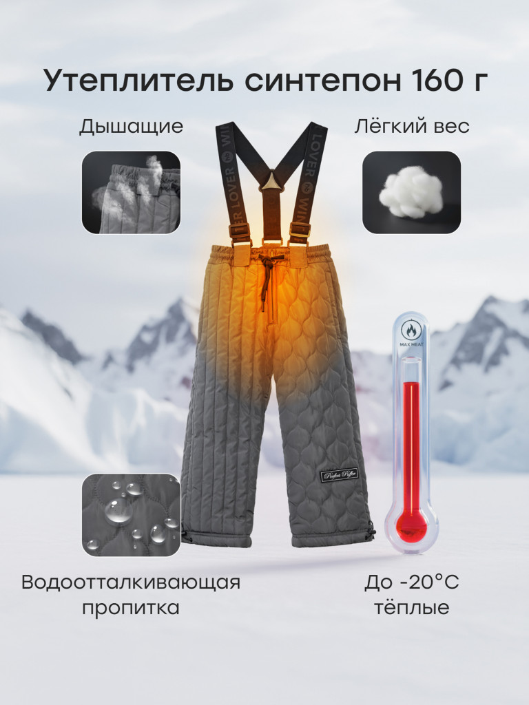 Брюки утепленные Happy Baby