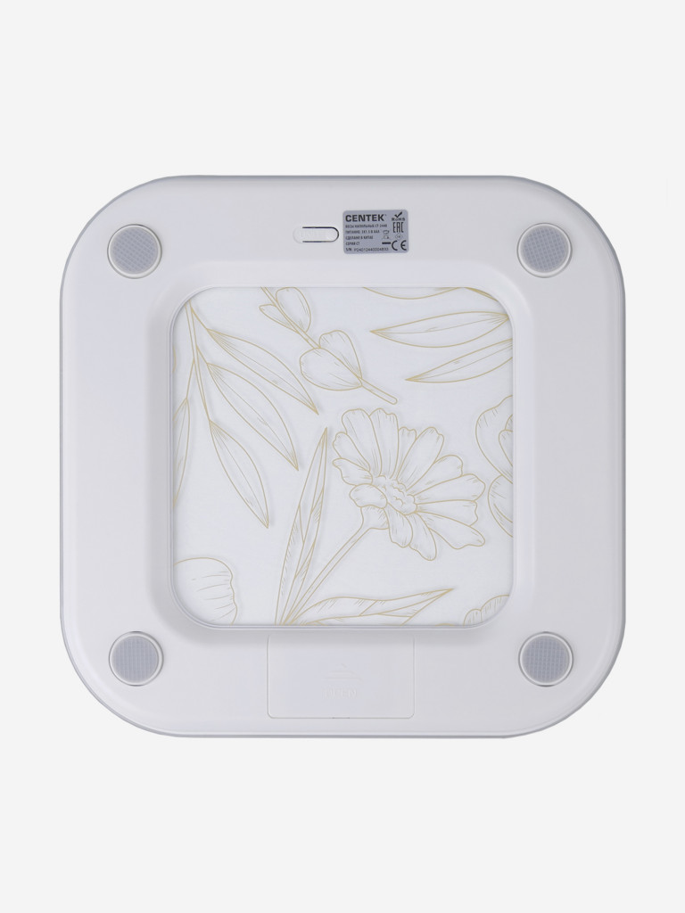 Весы напольные Centek CT-2440 LED FLOWER электронные шаг 0,1кг/фунт, LCD 65x28, размер 28х28см