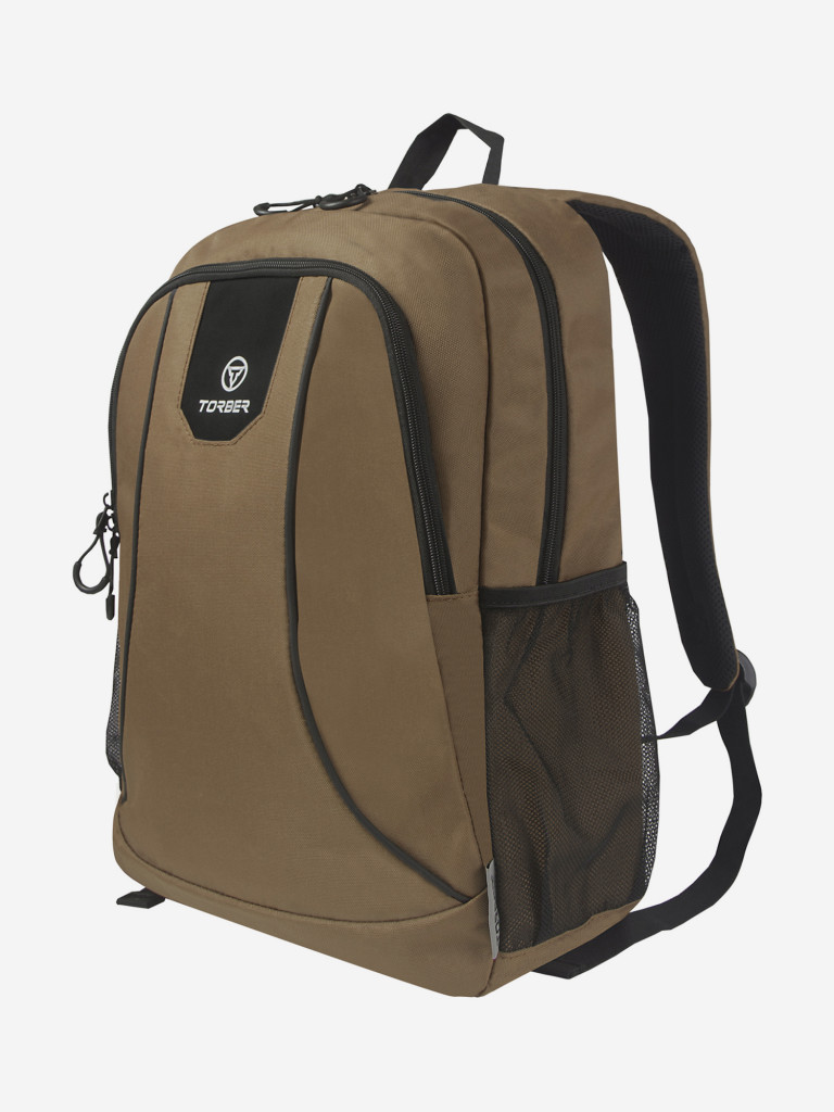 Рюкзак TORBER ROCKIT с отделением для ноутбука 15,6", коричневый, полиэстер 600D, 46 х 30 x 13
