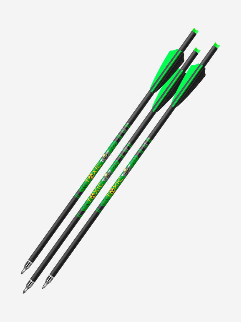 Стрела арбалетная микс карбон Centershot Toxic 20" Half Moon Nock (6шт.)
