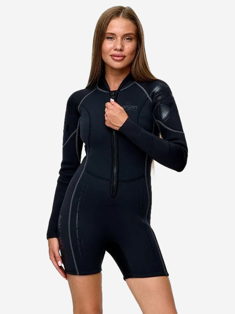 Гидрокостюм SARGAN BLACK QUEEN Shorty Lady 3 mm черный