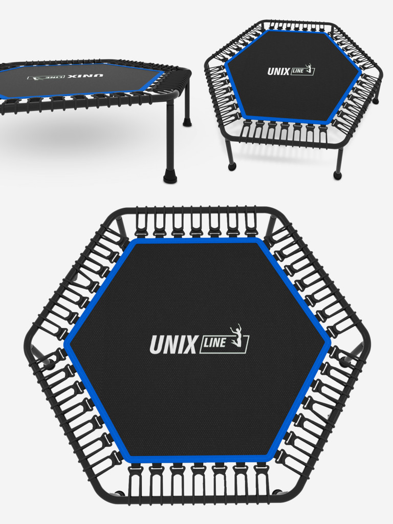 Батут спортивный для фитнеса и джампинга UNIX Line Fitness Lite 125 см, синий