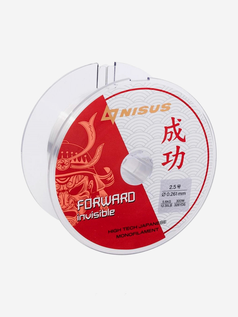 Леска для рыбалки Nisus FORWARD Invisible Nylon 0,261мм, 300м, 5,6кг, прозрачный